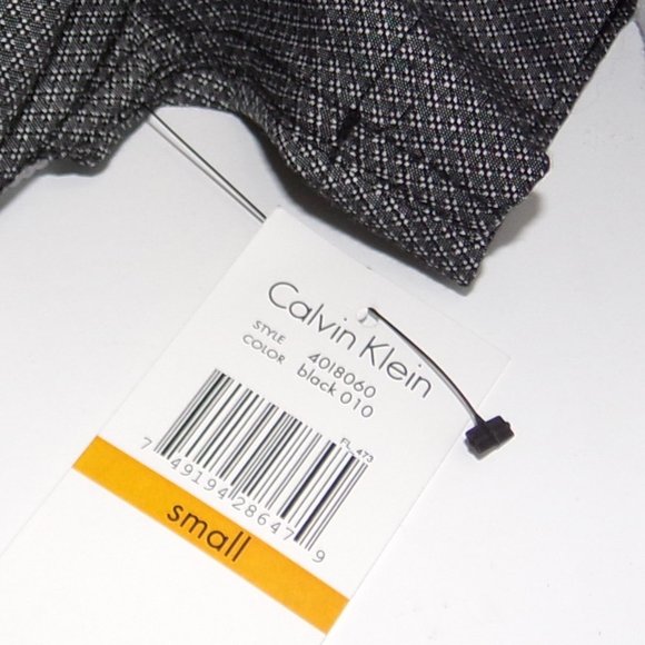 Calvin Klein Men's Woven Metallic Silver Button Up SMALL Fast Shipping NWT - Picture 7 of 10